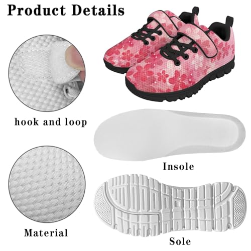 Kids Sneakers Unisex Boys Girls Personalized Running Tennis Shoes Hook & Loop Breathable Non Slip Mesh Shoes4