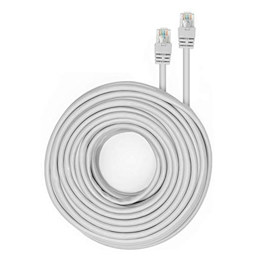20M 60FT Cat5 Cat5e Ethernet Patch RJ45 Male Netzwerkkabel Verlegekabel LAN Kabel 20m weiß POE Gigabit Netzwerk Installationskabel Datenkabel