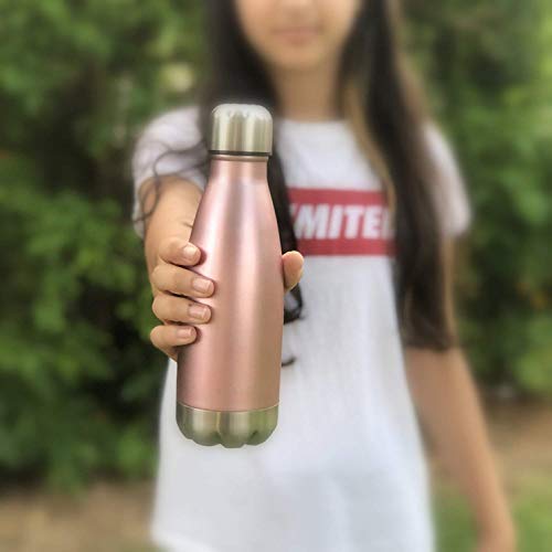 Chillout Life Stainless Steel Water Bottle For Kids School: 12 Oz Double Wall Insulated Cola Bottle Shape For Cold And Warm Drinks, Bpa Free Metal Sports Bottle For Boys, Girls & Women #TOP4
