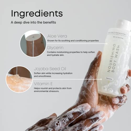 Bushbalm Nourishing Body Wash - Moisturizing Cleanser For Sensitive Skin With Jojoba, Aloe Vera And Vitamin E - Unscented, 360 Ml #TOP3