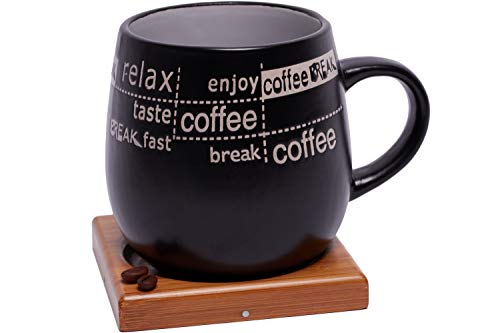 2ARTEAM - Bamboo Desk Coaster, Wooden Square Mug Coaster Desk Organizer Tray,