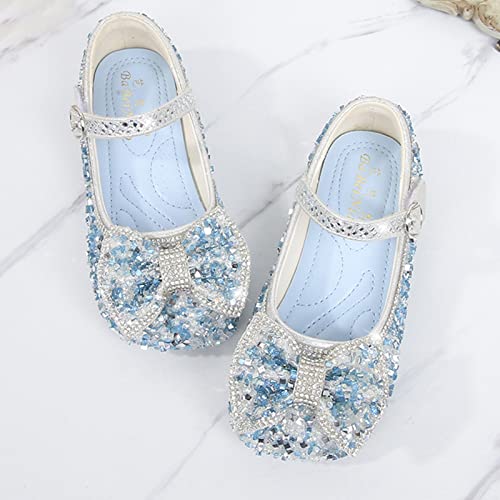 Baby Girls Bow Princess Sparkly Cute Shoes Mary Jane Non Slip Soft Sole Sandals for Party Toddler Wedding Dress Shoes3