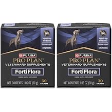 Purina Pro Plan Veterinary Supplements FortiFlora Daily Probiotics for Dogs,Helps Digestive Gut Health and Diarrhea - 30 ct. Box,Pack of 2