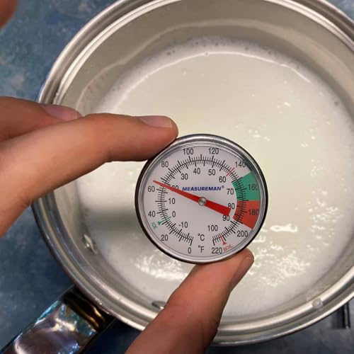 Thermomètre à lait et café 5 cm en acier pour mousse de précision - 6