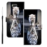 Praktisches Multifunktion: Handyhülle Eingebaute 2 Kartenfächer, kann Ihre Kreditkarte, Ihren Personalausweis. Das Design des Magnetschlosses kann Ihr Eigentum schützen.Ein perfektes Geschenk für Ihren Freund und sich selbst.
