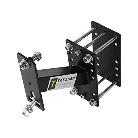 TKKEUEP Spare Tire Carrier,Powder Coat Steel Trailer Spare Tire Mount, Spare Tire Mount Bracket for Trailer Double Anti-Theft Feature Design Cover