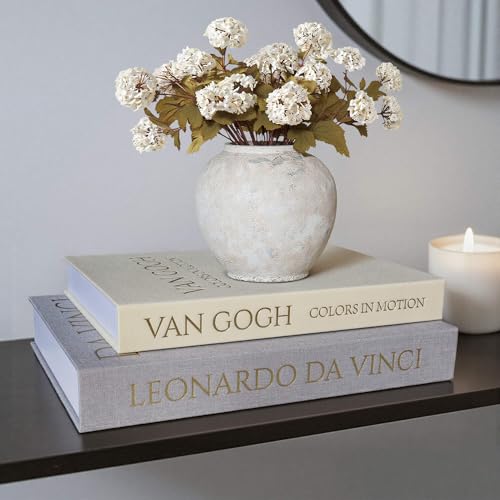 MAOBUYOU Decorative Linen Book Set of 2, Faux Book Storage Box, Coffee Table and Bookshelf Decor