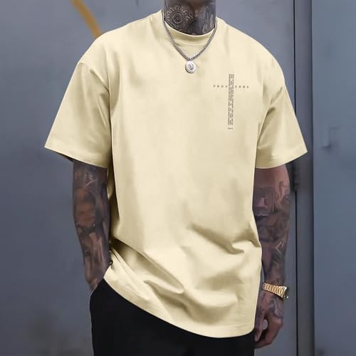 Image of Christian Shirts for Men Vintage Religious Cross Bible Verse T-Shirt Jesus Faith Tshirt Inspirational Graphic Tees