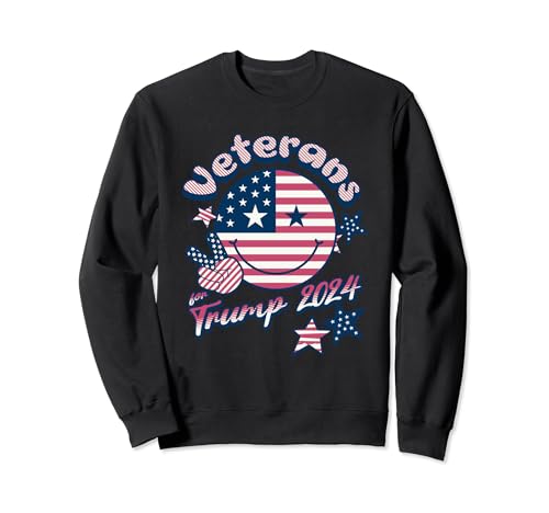 Veterans for Trump 2024 American Flag Tee Sudadera