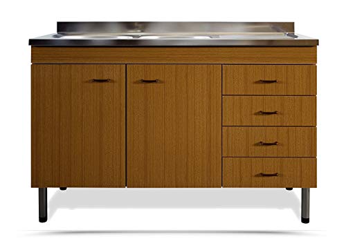 BRL s.r.l. - SOTTOLAVELLO 120X50 PER LAVELLO INOX CASSETTIERA DX TEAK