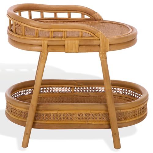 SAFAVIEH Couture - Shayleen 2-Tier Natural Rattan Accent Table -