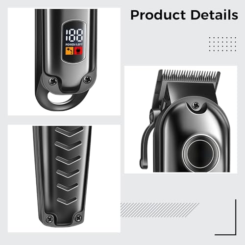Tondeuse à cheveux rétro rechargeable USB avec kit de 8 accessoires de longueur - 4