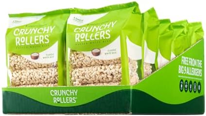Classic White Rice Crunchy Rollers | Healthy Snack, 3.5 oz, 12 Packs of 9