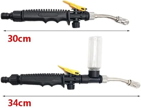 30cm Köpük Hazneli Basınçlı Ayarlanabilir Bahçe Sulama Araba Yıkama Su Püskürtme Tabancası
