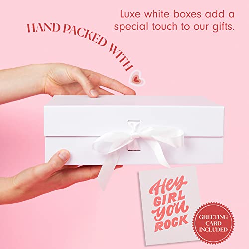 Unboxme Sunshine Gift Basket For Women - Tea Package I Feel Better Self Care Gifts With Herbal Tea, Honey, Candle, Fluffy Socks & Hey Girl You Rock Card, Birthday, Sympathy & Get Well Soon Gift Box #TOP4