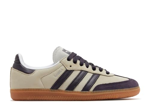 Adidas Samba OG - Tenis para mujer, Masilla Gris/Aurora Negro/Plateado Metálico, 5.5