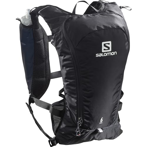Salomon Agile 6 Set Mochila de running ligera 6L, 2 botellas SoftFlask 500 ml incluidas, LC1305500...