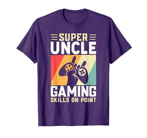 Super Uncle Gaming Skills Funny Video Gamer T-Shirt