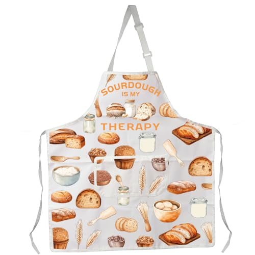 Tablier de pâtissier Sourdough is My Love en coton blanc
