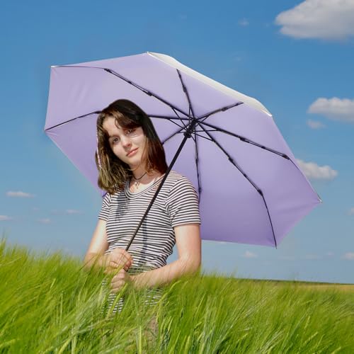 Image of G4Free UPF 50+ UV Protection Large Travel Umbrella 46 Inch Auto Open Close Windproof Sun Blocking Umbrella