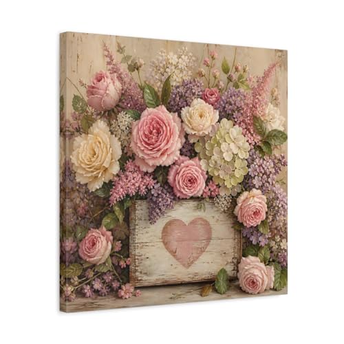 Impression sur Toile de Roses de Qualité Galerie d'Art avec Châssis Épais