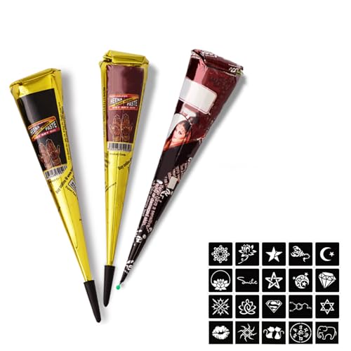 SSKHE Henna Tatouage Temporaire, Naturel Tatouage Faux Tatouage Imperméables,Multi Motif pour...