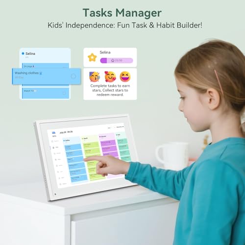 Digital Calendar,10.1 Inch Planner Electronic Calendar&Chore Chart,Smart Calendar Touchscreen Interactive Display for Family Schedules,Bussiness Working tasks,Great for Organizing Your Routines,Gifts for Women Mom by TABWEE - Image 5