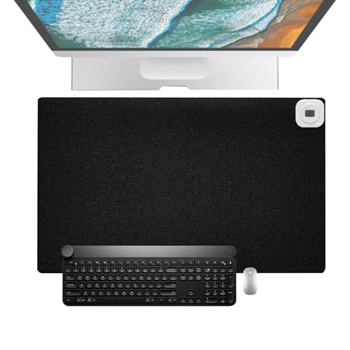 Alfombrilla de escritorio con calefacción – Almohadilla de calefacción ajustable para laptop – Calentadores eléctricos de espacio almohadilla de calefacción USB pantalla digital calentador de manos