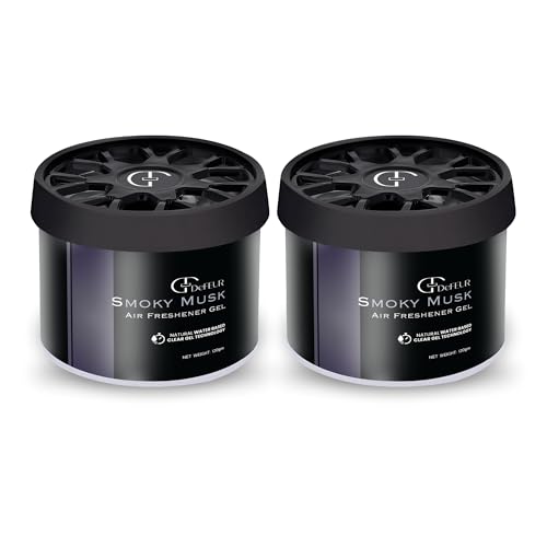 Image of Smoky Musk Gel Car Perfume | 120g Leakproof Air Freshener | Musk Car Perfume | Long-Lasting 30 Days | Premium Car Accessories (Pack of 2)