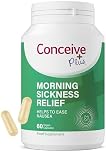 Conceive Plus Morning Sickness Relief - Pure Dried Ginger Powder - Nausea, Motion, and Stomach Discomfort Relief for Pregnancy - Essential for Expecting Moms - Non-GMO - 60 Vegan Capsules