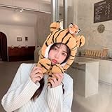 虎 寅 2022年 トラ 寅年 虎年 頭 キャップ かぶりもの 帽子 年着ぐるみ帽子 年賀状影用 干支 寅 虎 (ブラウン2)