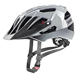 uvex quatro, casco bicicletta Unisex adulto, rhino black, 52-57 cm