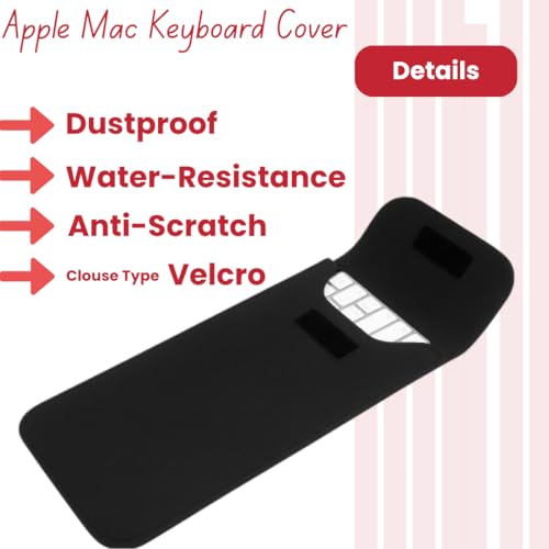 Image of EDRAK Polyester Keyboard Cover for Apple Wireless Keyboard & Logitech MK240 /Dustproof, Scratch-Resistant, Lightweight Protective Sleeve with Velcro Closure 2025 2024 2023 2021 iMac 24 inch M4 M3 M1