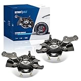 Detroit Axle - Front 2pc Steering Knuckles for 06-11 Hyundai Accent, 2 Steering Knuckles & Wheel Bearing Hubs Assembly 2006 2007 2008 2009 2010 2011 Replacement