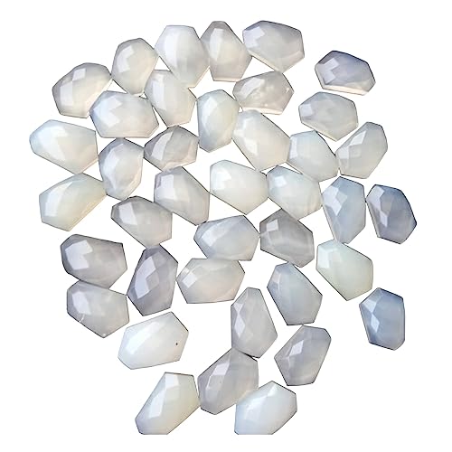 Calcédoine blanche en cabochon 16mm pour créer vos bijoux bohèmes chics