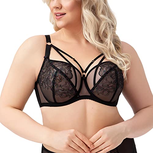 Gorsenia Dame Soft BH Klassisch Geblümt Nicht Gepolsterte Schalen...