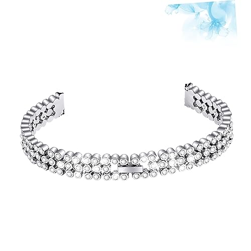 Silver Rhinestone Watchband for Durable Replacement Wristband Elegant Sparkling Design Fits Wrists for Dressy Occasions2