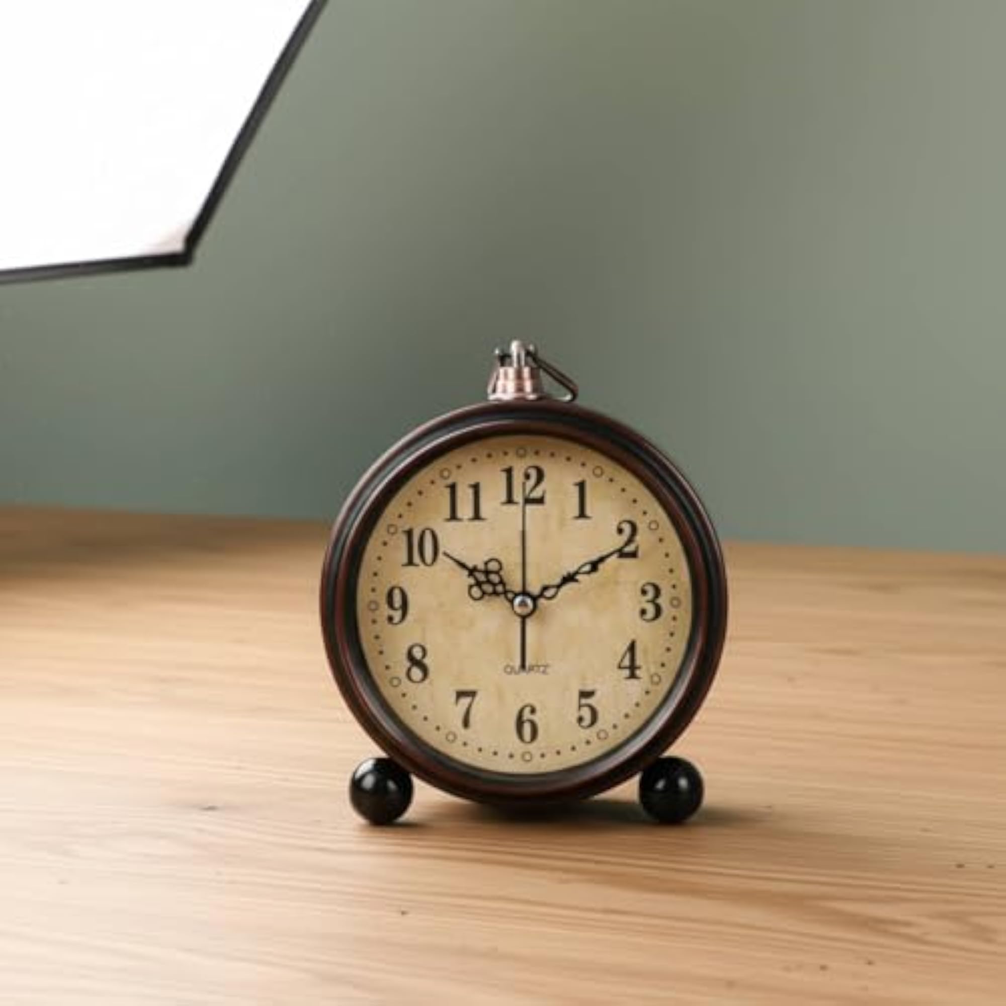 Luminous Hands Retro Desk Alarm Timepiece
