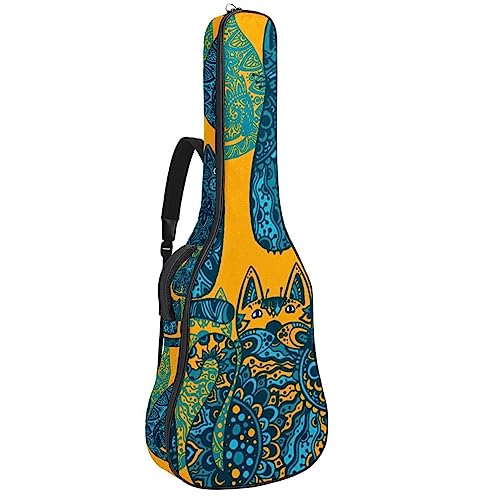 Housse pour guitare acoustique – Motif floral – Grand étui pour guitare – S’adapte à la plupart des tailles de guitare, Multicolore 5., 42.9×16.9×4.7 in, Motif imprimé tendance - Les Beatles, Paul McCartney, John Lennon, RIngo Starr, George Harrison Housse pour guitare acoustique - Motif floral - Grand étui pour guitare - S'adapte à la plupart des tailles de guitare, Multicolore 5., 42.9x16.9x4.7 in, Motif imprimé tendance