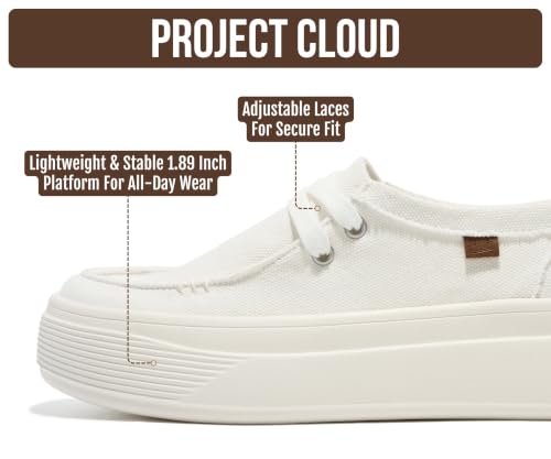 Image of Project Cloud Canvas Platform Loafers for Women Boat Shoes for Women (Dana)