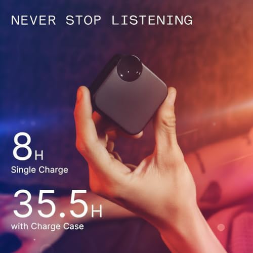 Image of Wireless Earbuds with 48dB Hybrid ANC | Bluetooth 5.4 | Hi-Fi Sound | 55Hr Battery Life | IP55 Water Resistant | 6 HD Mics | ChatGPT Integration | (NOTH Glassy) (Black)