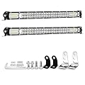 20 Inch Slim LED Light Bars for Truck ATV UTV RV, 12V 24V Tractor LED Work Lights Lawn Mower Golf Cart Off Road Driving Auxiliary Fog Lights 120W 10000lm 2 Pack