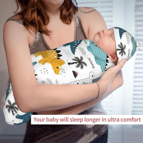 Image of Cute Swaddle Blanket for Baby, Soft Swaddling for Newborn Unisex Baby Stuff, Shower Gifts