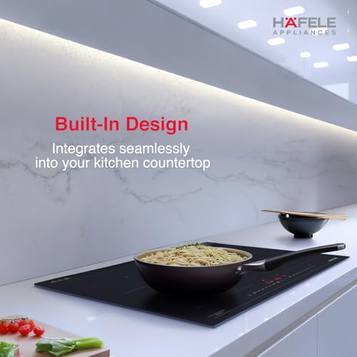 Image of Hafele Nero 60cm Built-in Induction Hob | 7200W | Flex Zones | Slider Touch Control | Power Boost | 4 Zones