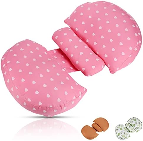 CELLAH Pregnancy Pillows, Maternity Pillow for Pregnant Women, Side Sleeper Pregnancy Pillow to Support Back, Belly Bump, Hips, Legs During Pregnancy, Wedge Pillow for Sleeping, Washable Covers