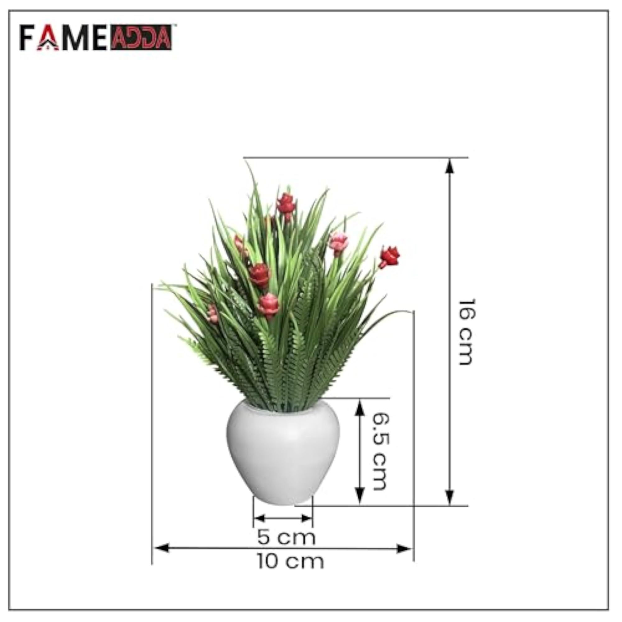 Plastic Artificial Plants with Pot Decorative Showpiece