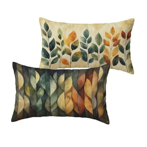 Housse de coussin 50x80 velours imperméable orange brûlée résistant aux taches C-244