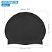 PATIKIL Silicone Swim Cap, 2 Pcs Waterproof Swimming Hat Non-Slip Adult Swimming Caps for Women and Men Swim Training Racing, Black
