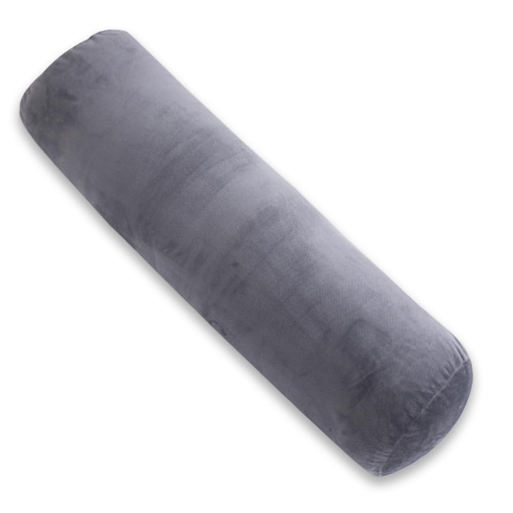 AS AWESLING Body Pillow for Adults, Full BodyPilllow for sleeping, Long Round Cervical Pillow, Bolster Pillow, Side Sleeper BodyPillow with Cover (GREY, 90 x 20 CM)