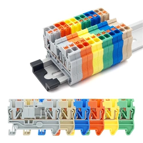 Conectores de inserción PT2.5 naranja de 2,5 mm² para bloque de terminales riel DIN (10 uds) 4